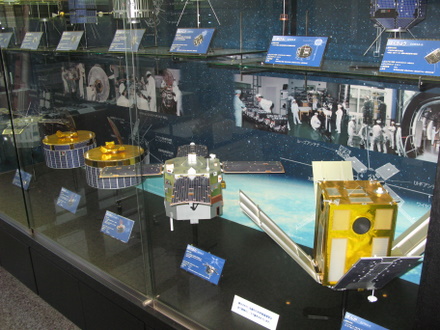 歴代の科学衛星モデルの一部アップ