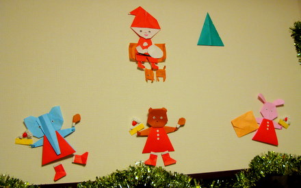 クリスマスの壁面飾り