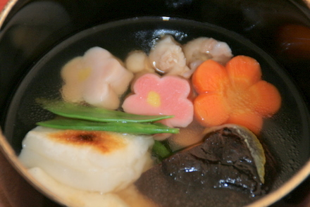 お雑煮のお椀の中