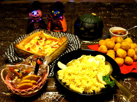 ハロウィンのテーブル