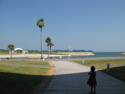 きらら博記念公園のビーチ